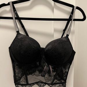 Victorias Secret Very Sexy Long line push up bra shine strap